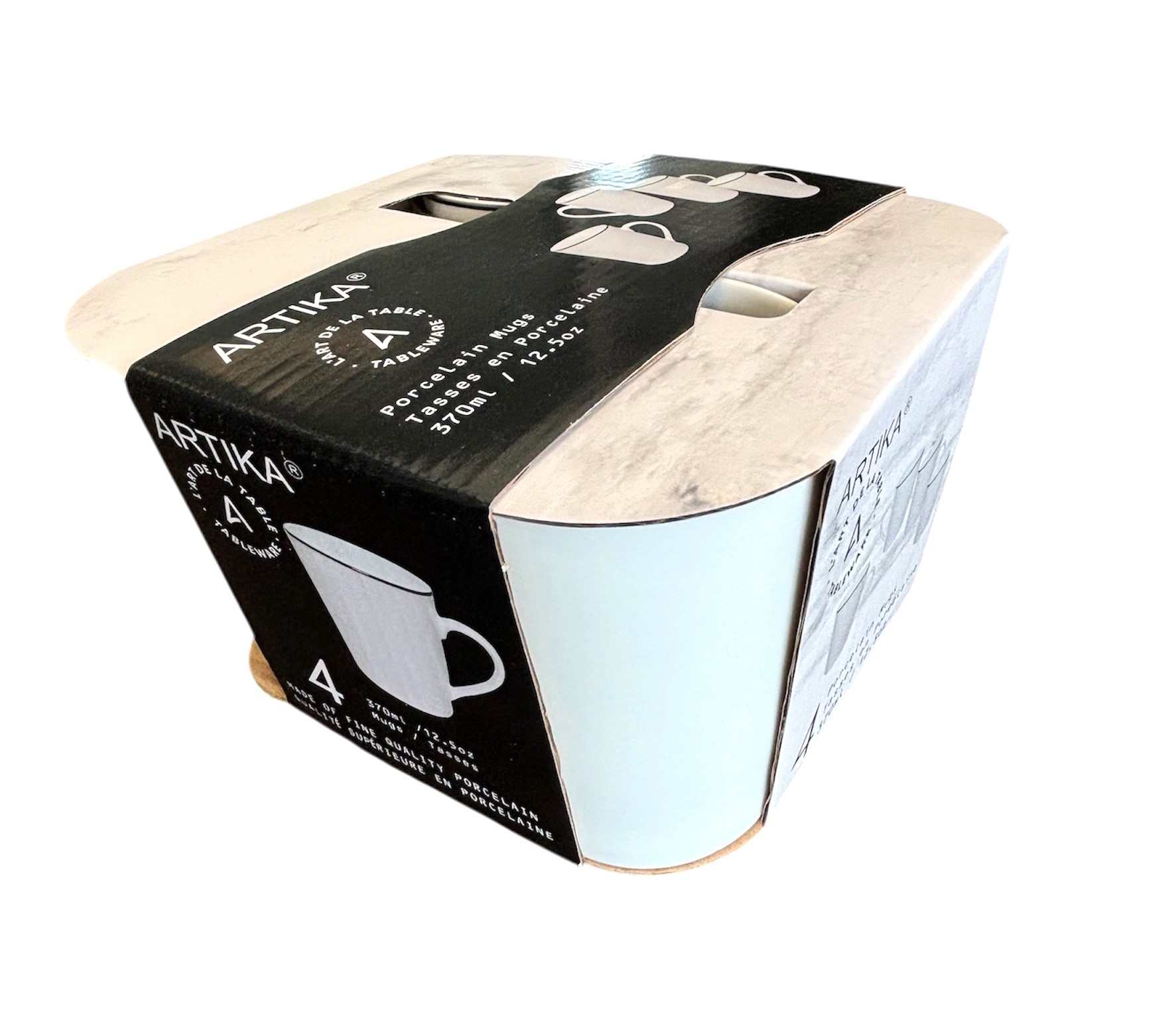 Artika 4 pc 370 cc  Porcelain Mugs