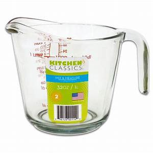 K C  Tasse À Mesurer En Verre 1L (32Oz)