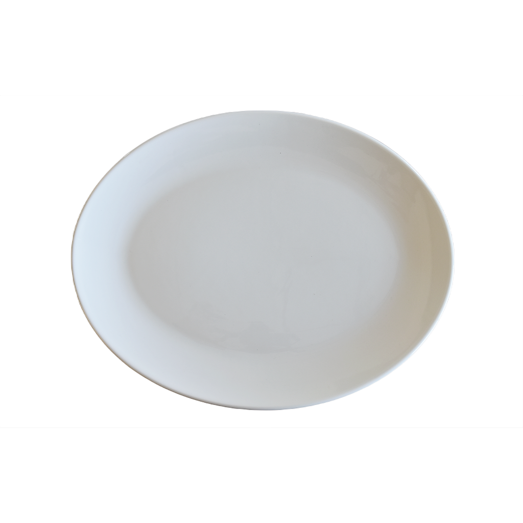 Crown Coup Oval Dish 13'' 1/2 x 10'' 5/8 , White