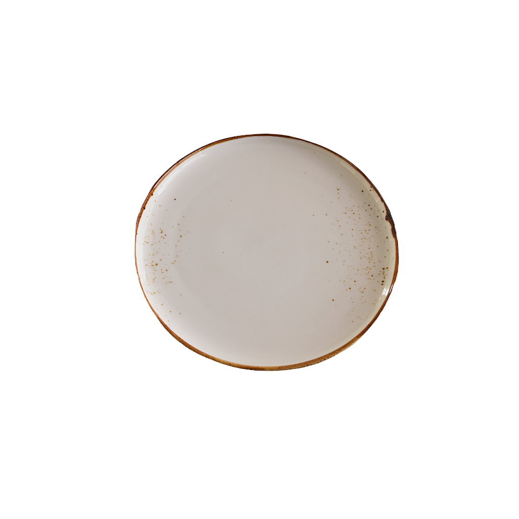 "Terra" Assiette Ronde 9.5'' Dap-Blanc