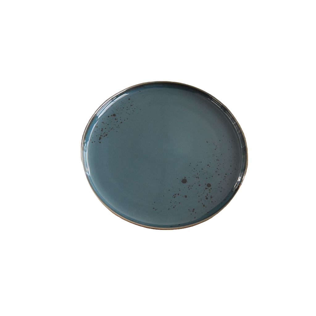 "Terra" 9.5" Round Plate Dap-New Blue