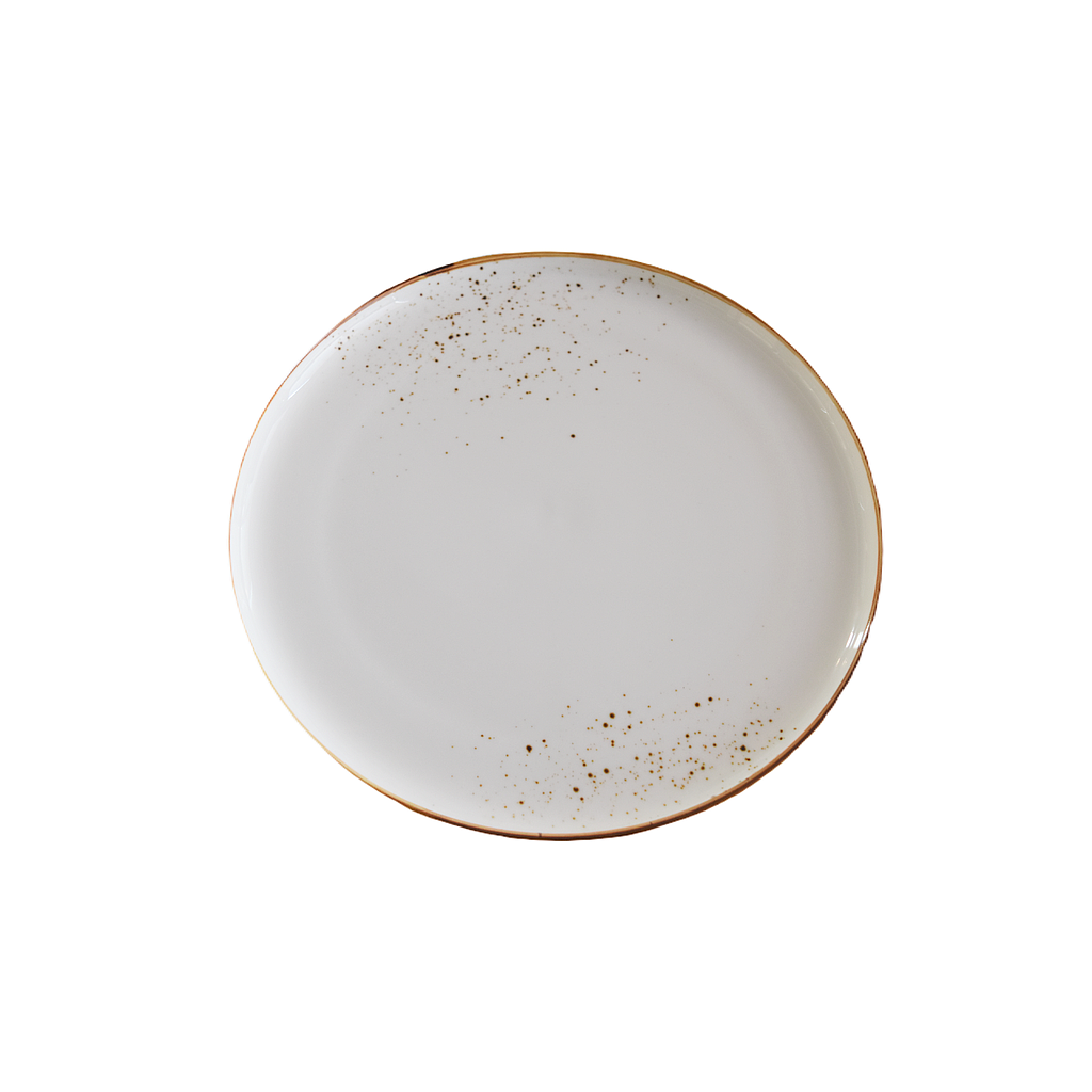"Terra" 11" Round Plate Dap-White