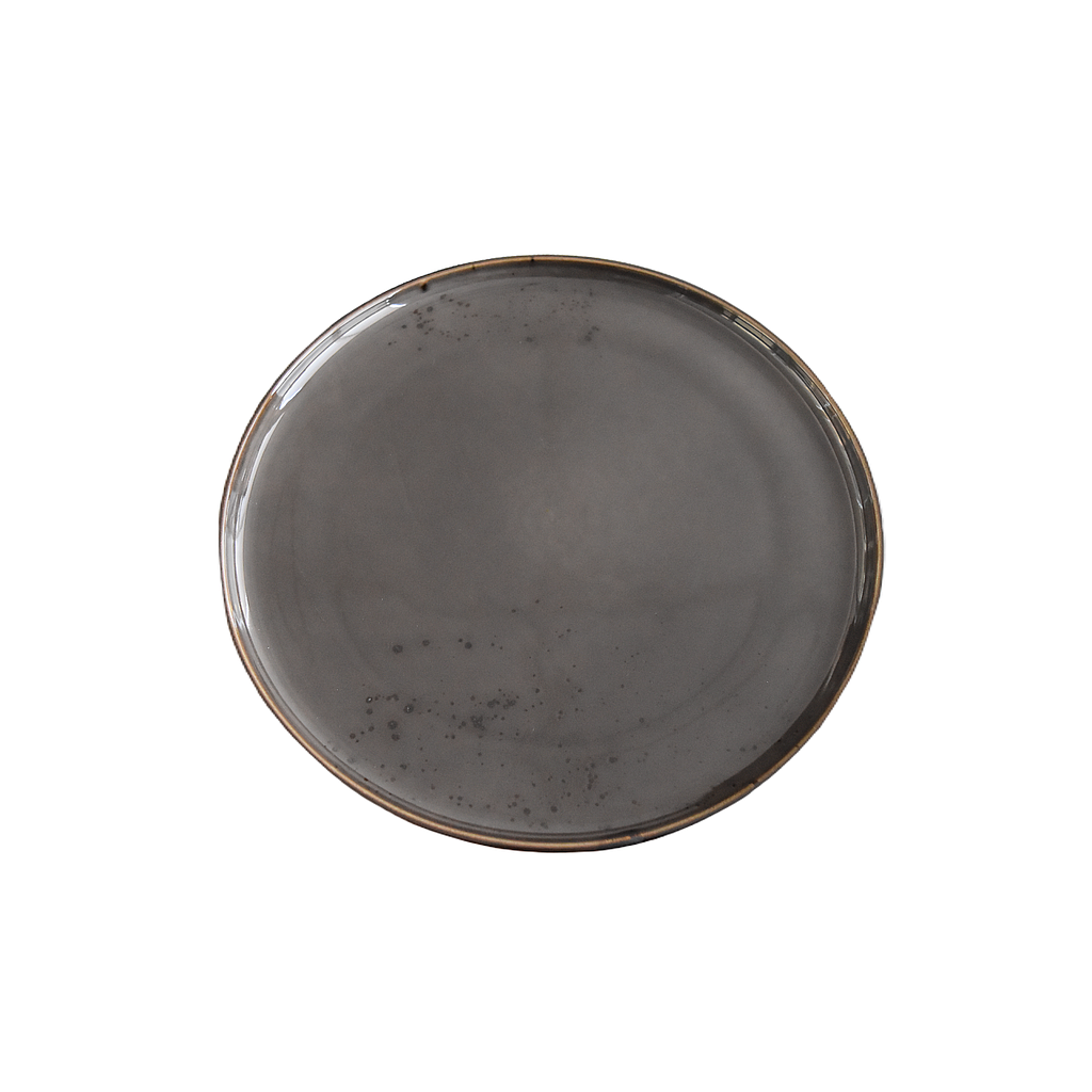 &quot;Terra&quot; 11&quot; Round Plate Dap-Brown