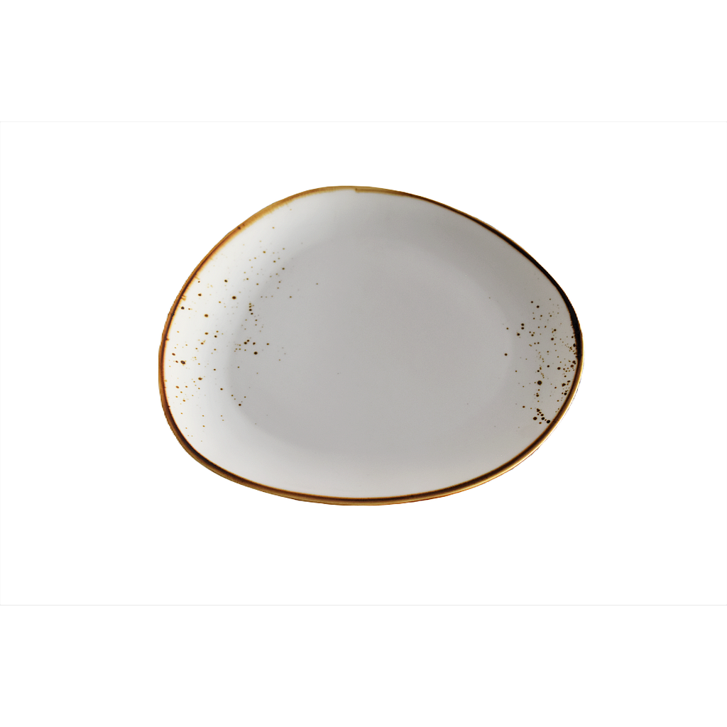 "Terra" 10.25" Triangular Plate Dap-White