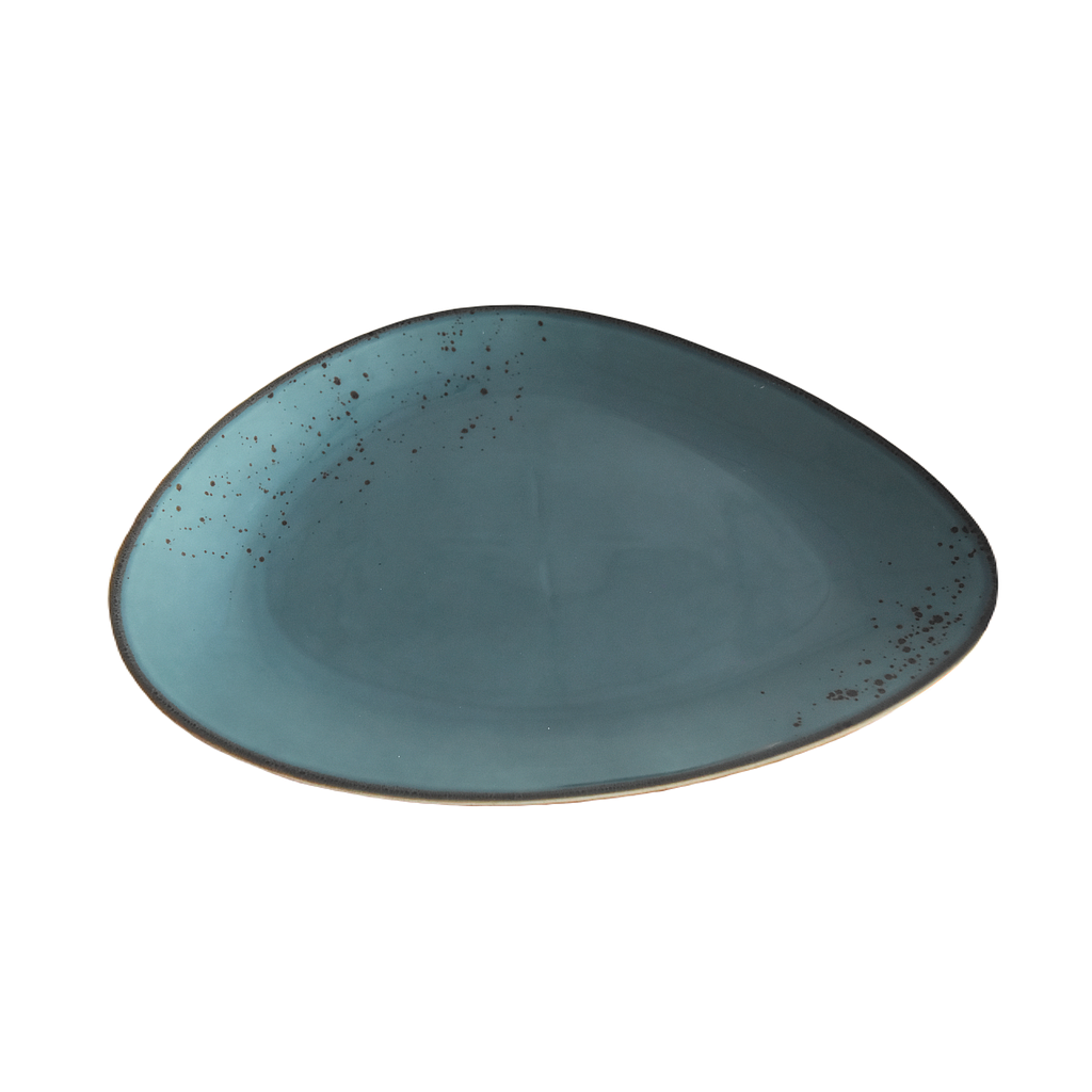"Terra" 14.5" Assiette Triangulaire Dap-Nouveau Bleu