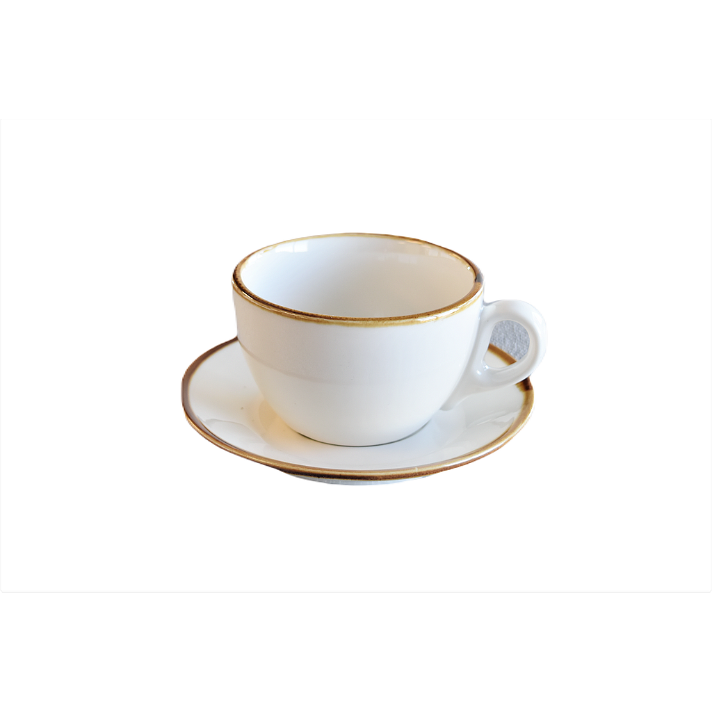 "Terra" 240 ML Tasse et Soucoupe Dap-Blanc