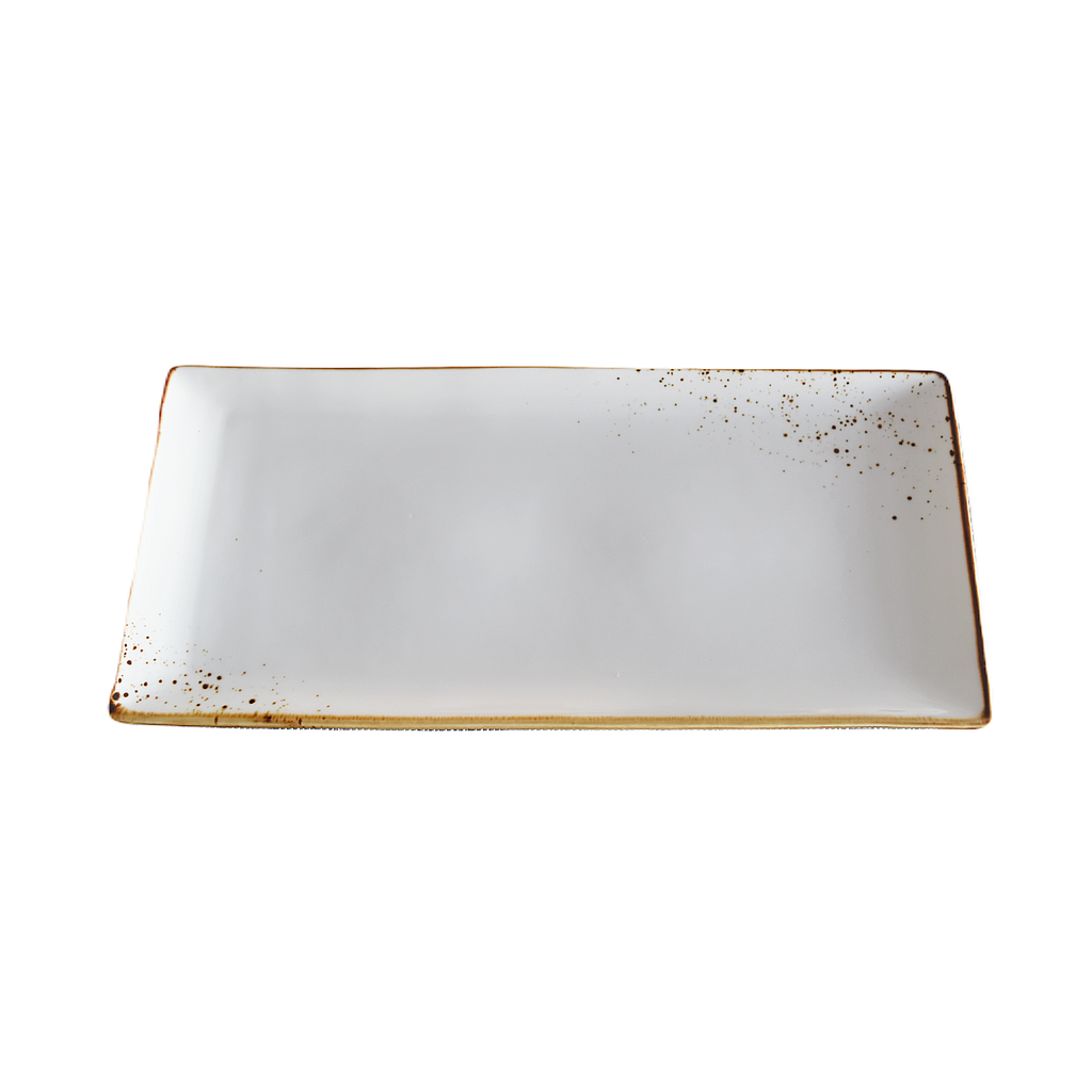 "Terra" 14.75"X6.75" Assiette Rectangulaire Dap-Blanc
