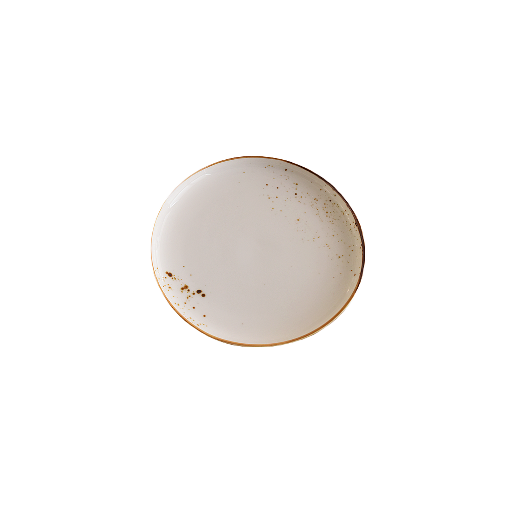 &quot;Terra&quot; 7.25&quot; Round Plate Dap-White