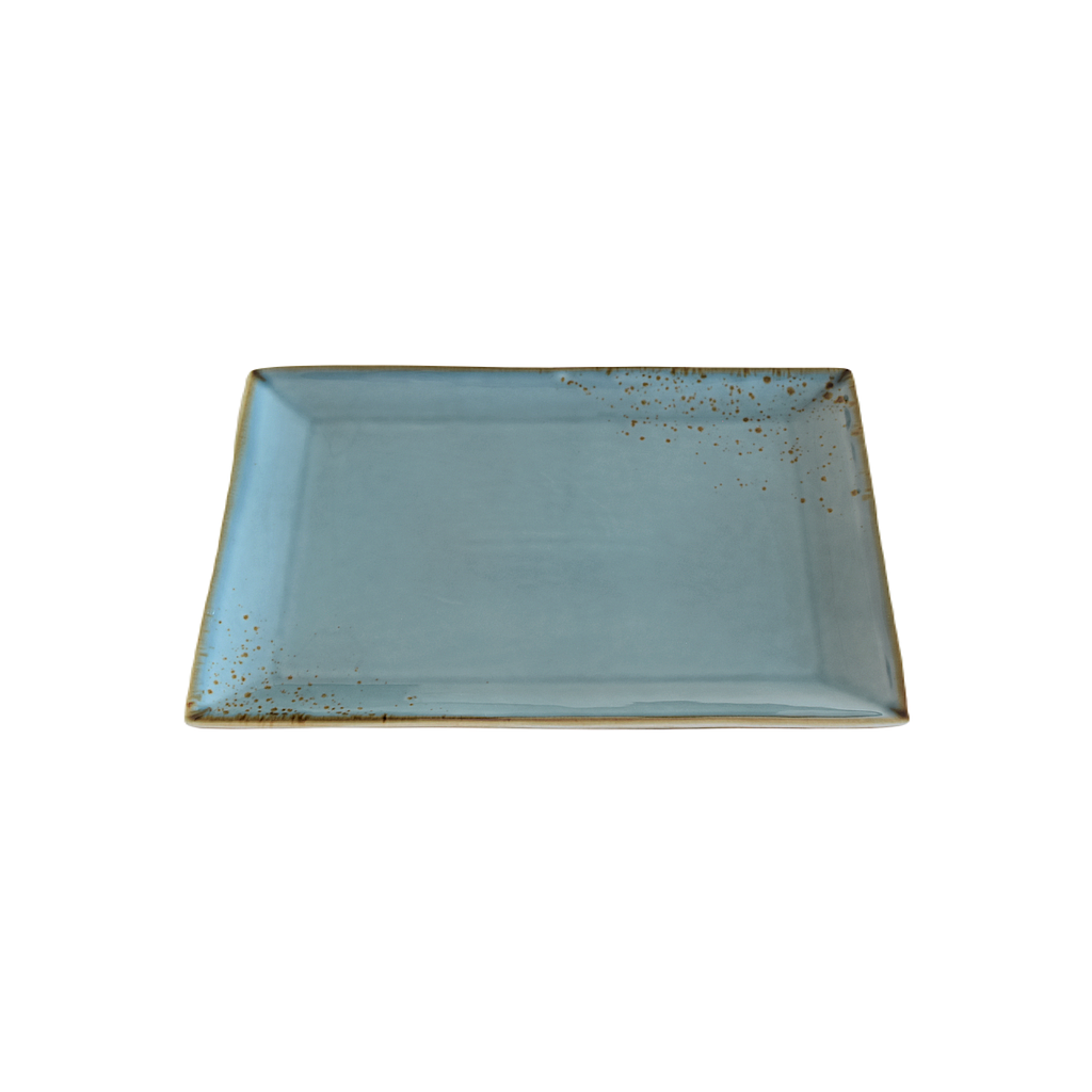 &quot;Terra&quot; 11&quot;X6.75&quot; Rectangular Plate Dap-Blue