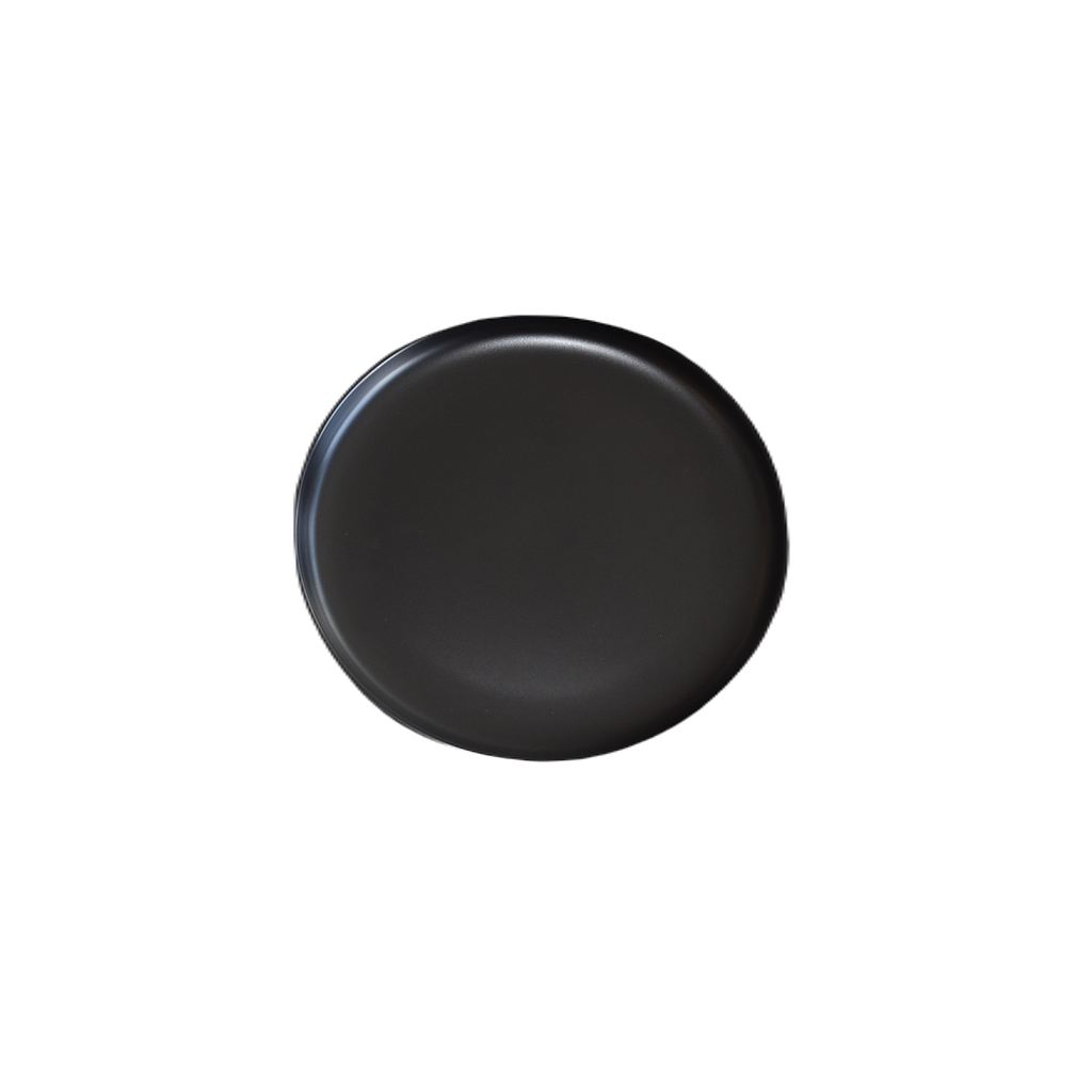 &quot;Terra&quot; 9.25&quot; Black Round Plate
