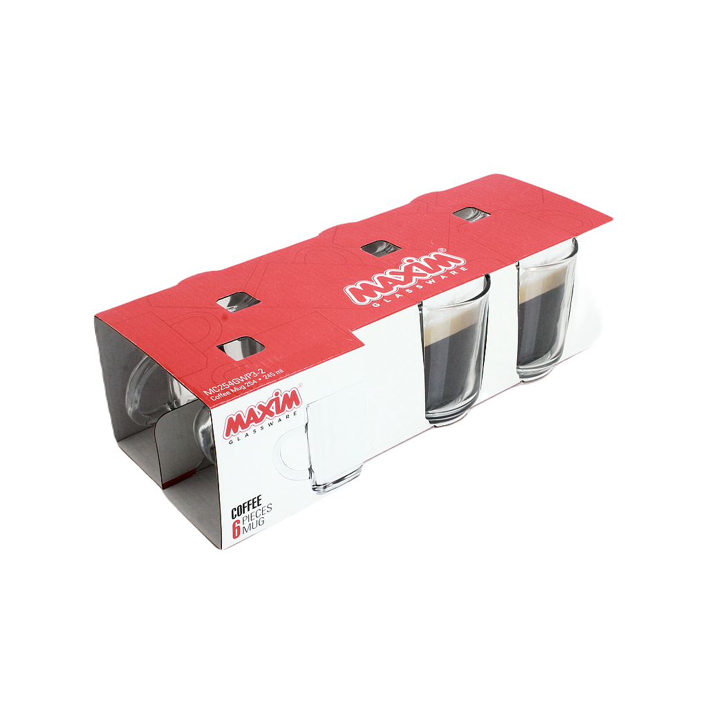 6 Pk 8.3 Oz Glass Cup