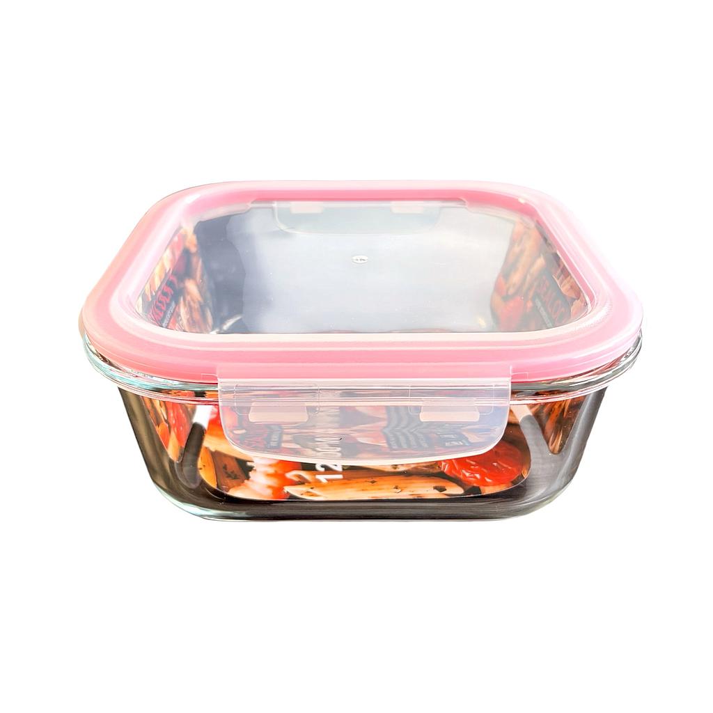 Sealock 1200 Ml Borosilicate Square Glass Container