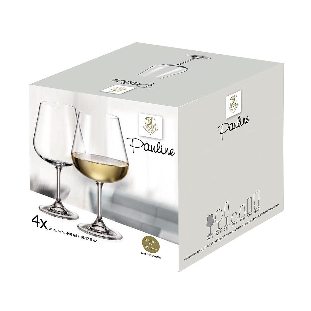 Pauline Crystalline 490 Ml Wine Glass 4 PK