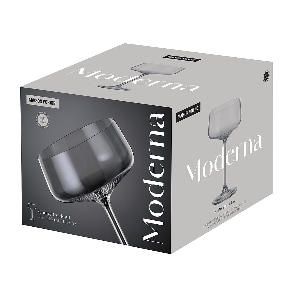 Moderna Crystalline 430 Ml Cocktail Glass 4 Pk