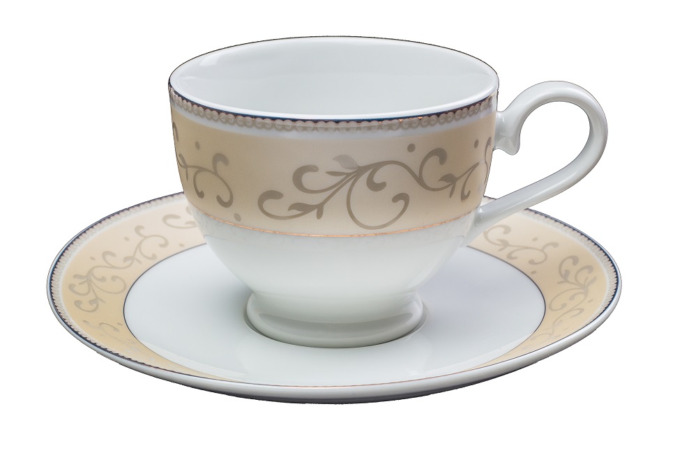 230 Cc Cup &amp; Saucer Gold Deco 🚩PROMOTION