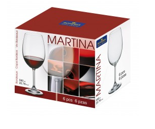 Martina Crystalline 590 Ml Bordeaux Glass 6 Pk