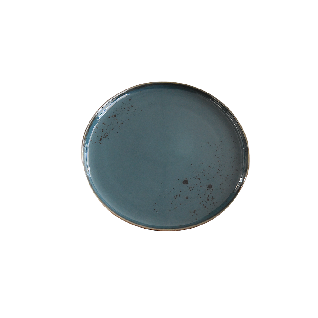 &quot;Terra&quot; 9&quot; Round Plate New-Blue